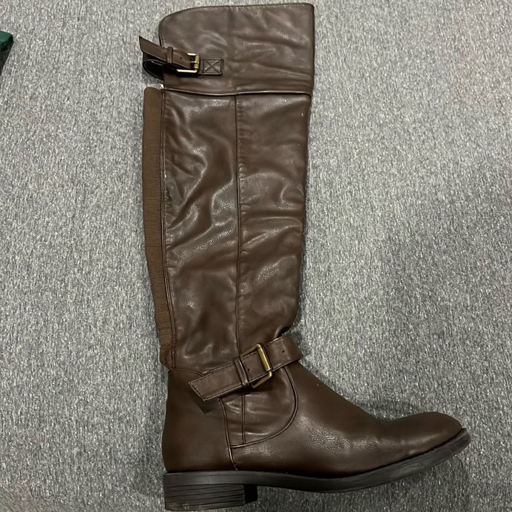 Brown over the knee boots